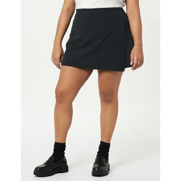 NWT The Drop Black Kamila A-Line Mini Skort - Size 2X - Picture 1 of 12